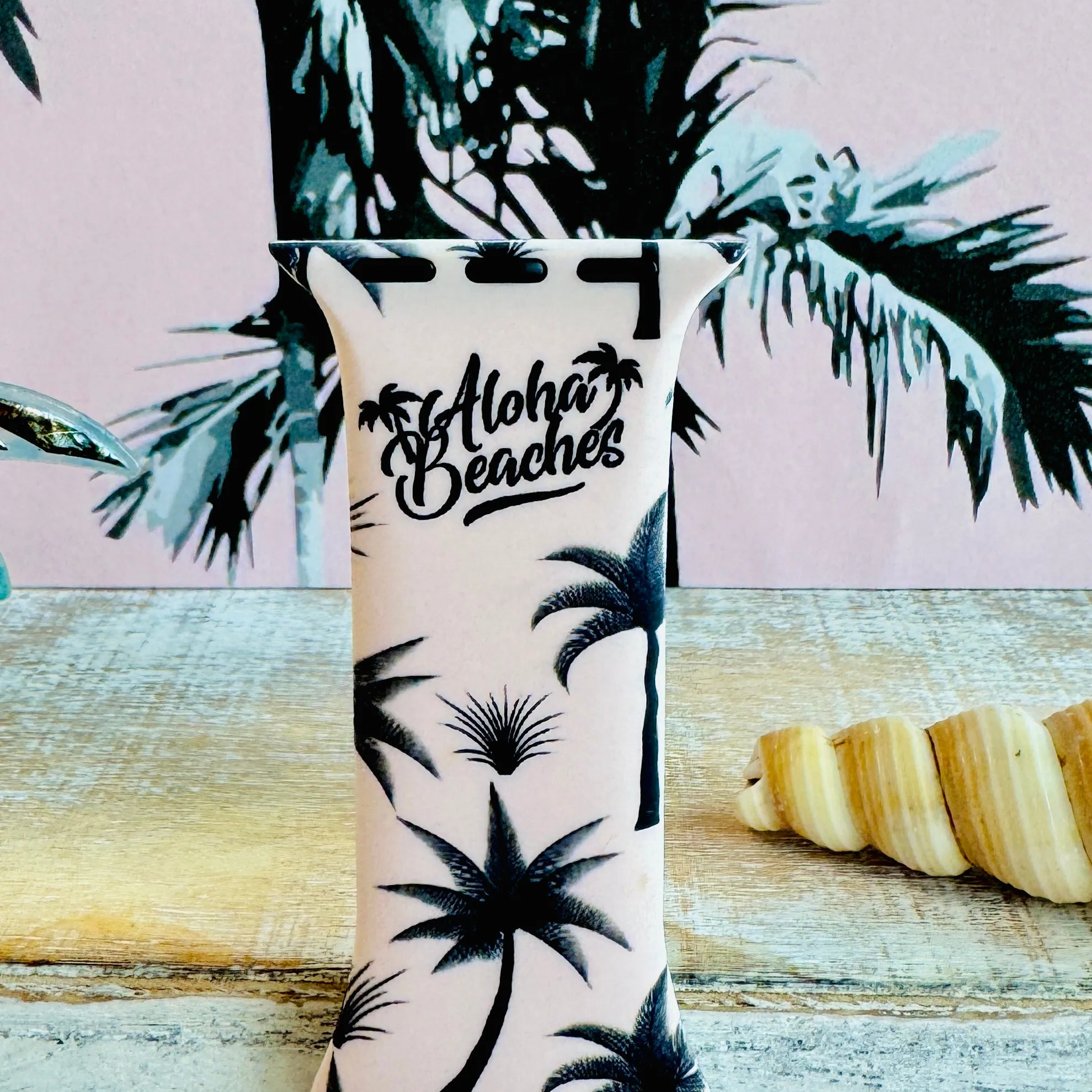 Aloha Beaches Print Silicone Band For Apple Watch