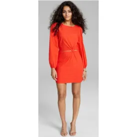 And Now This Cotton Cutout Long-Sleeve Mini Dress Medium