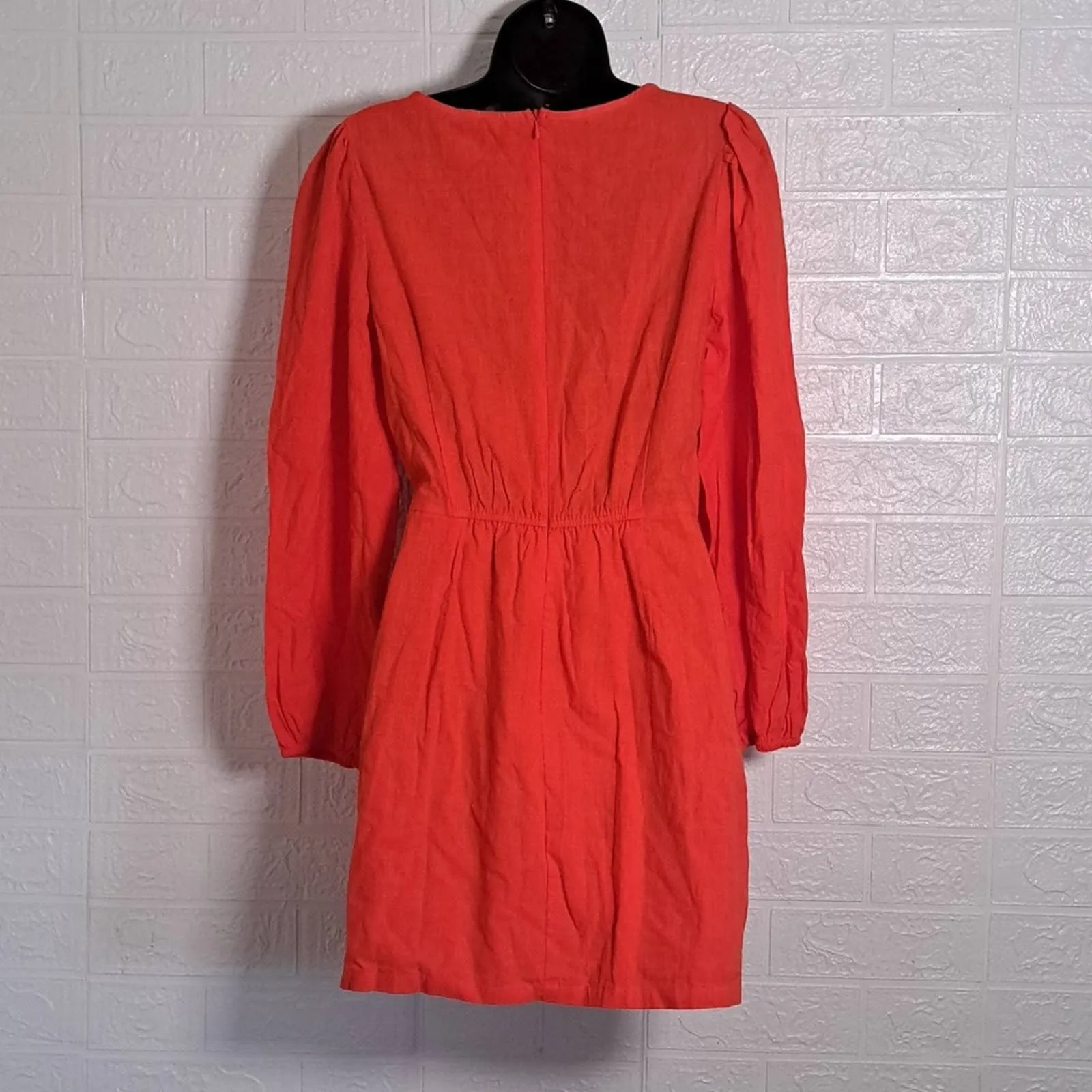 And Now This Cotton Cutout Long-Sleeve Mini Dress Medium