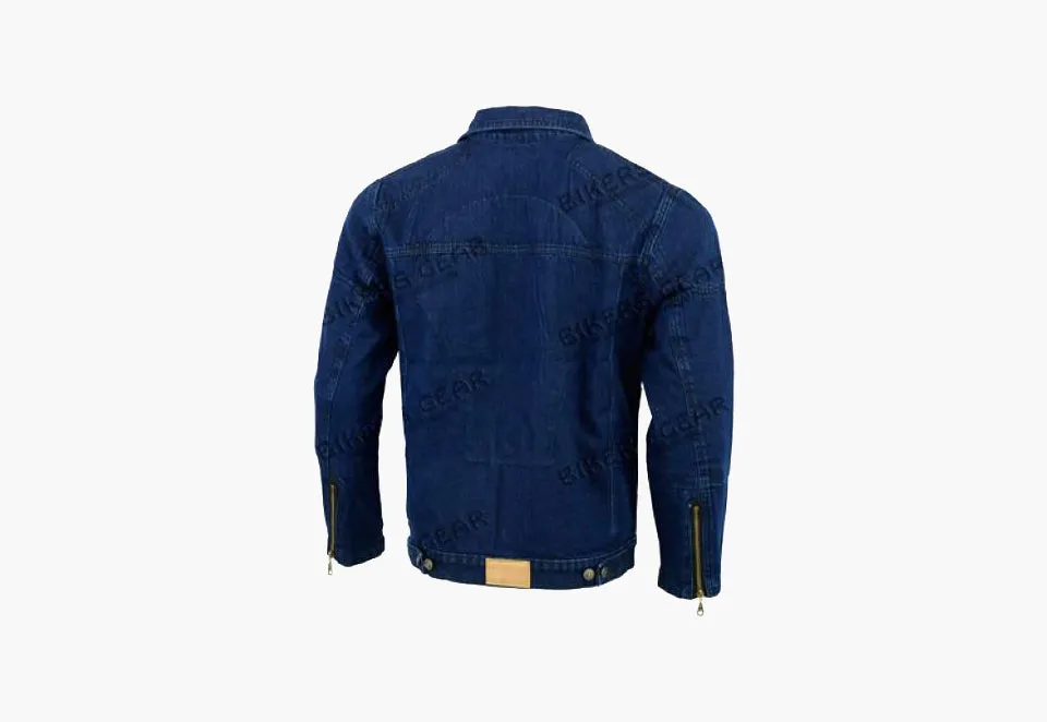 BGA Jack Motorcycle Denim Jacket Blue