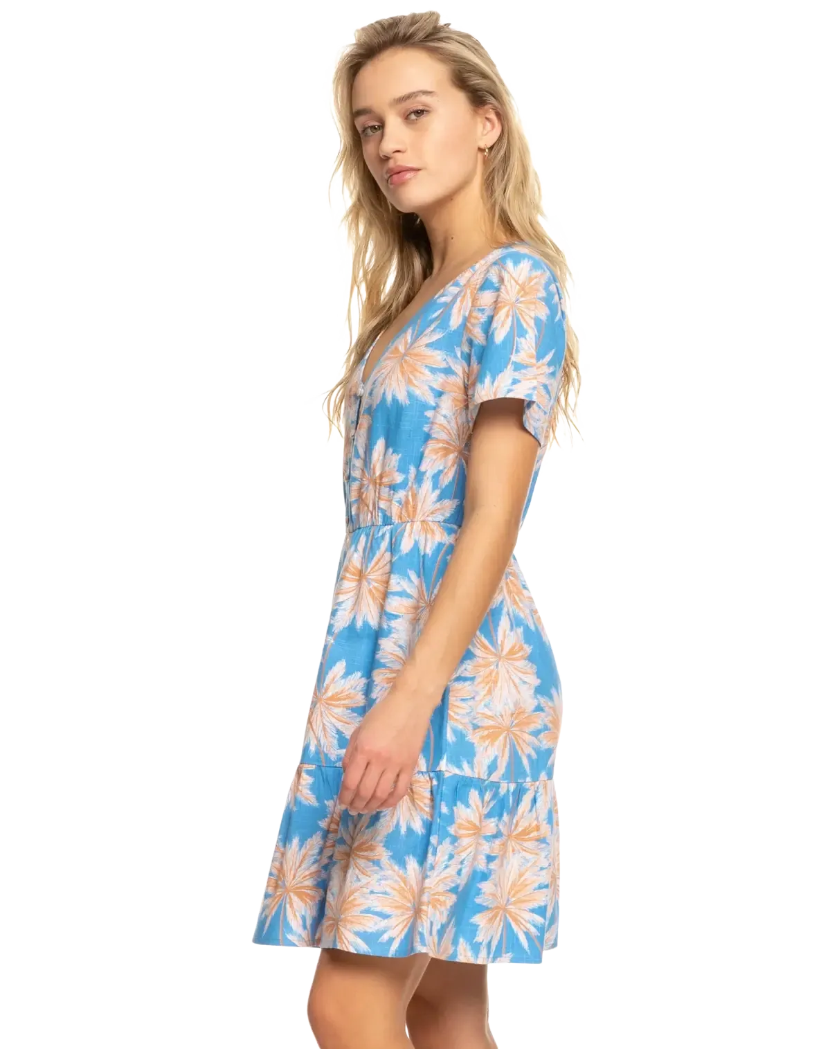 Bikini Party Dress in Azure Blue Palm Island