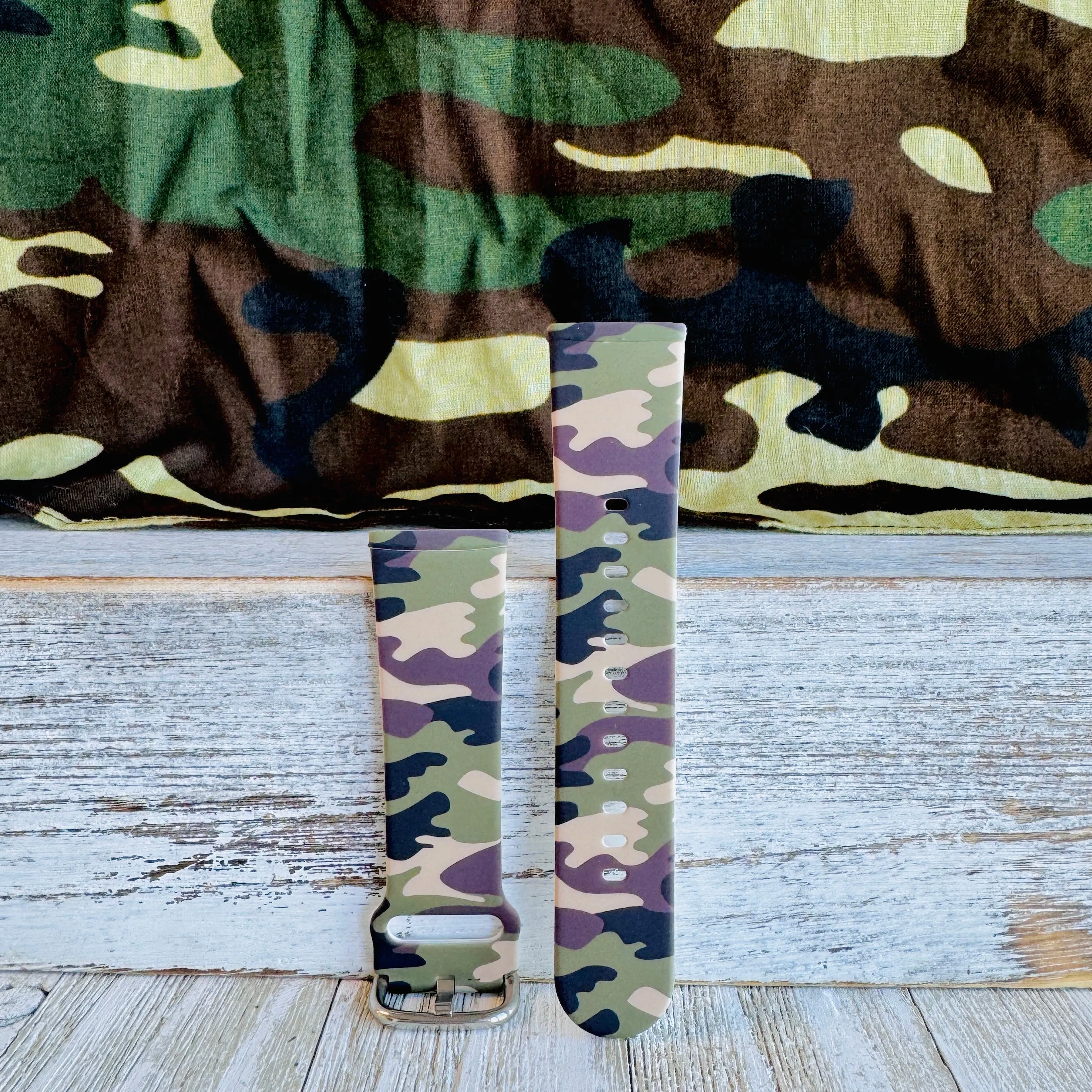 Camouflage Print Silicone Band For Fitbit Versa 3/4/Sense