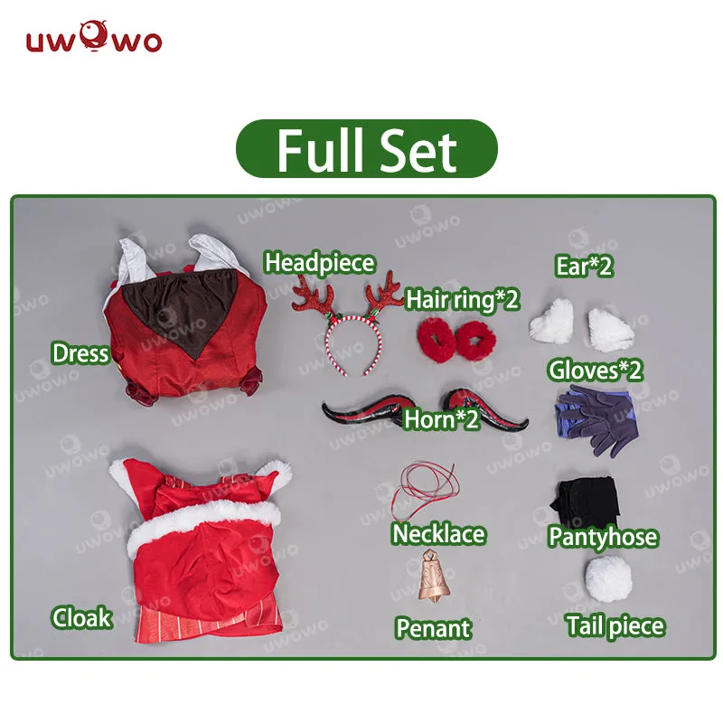 【Clearance】[Last Batch] Uwowo Genshin Impact Fanart Ganyu Holiday Christmas Cosplay Costume
