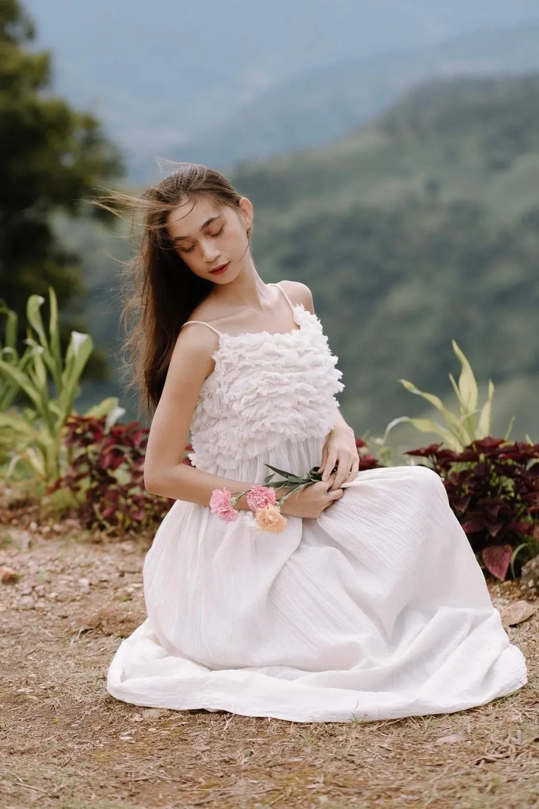 COTTON RUFFLE DRESS HENDRIX