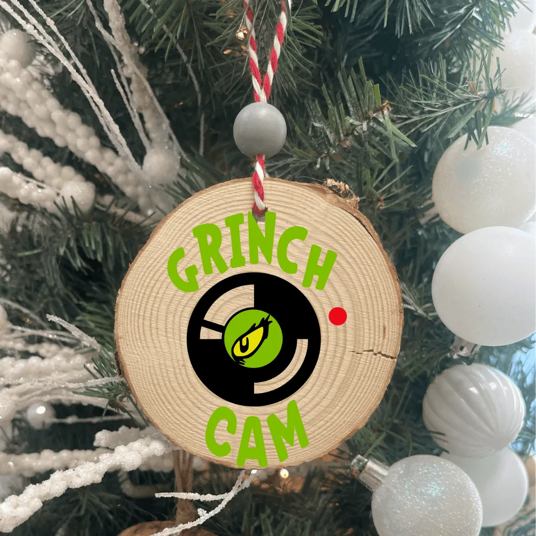 Grinch Solid Wood Round Ornament