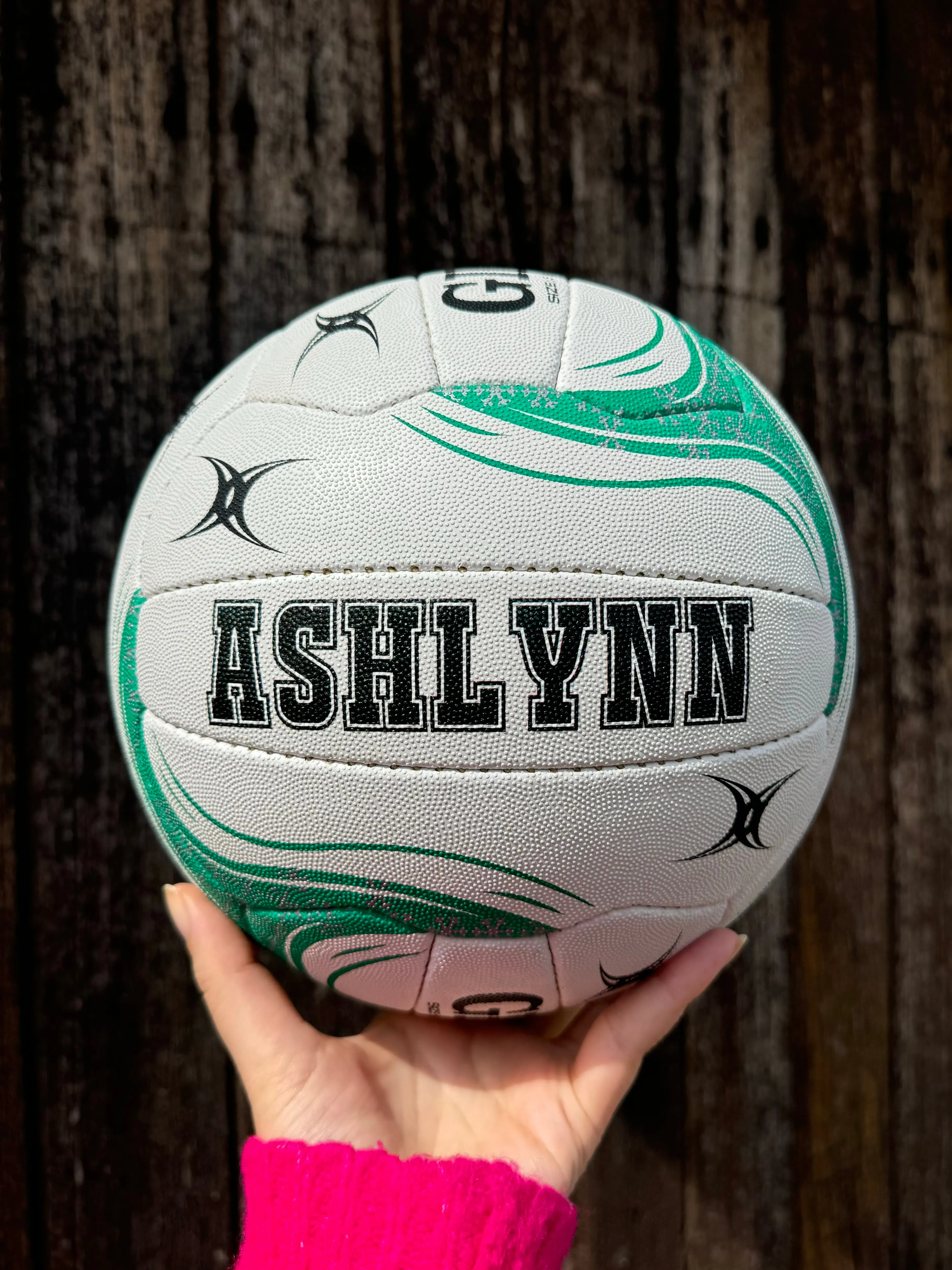 Personalised Gilbert Gripsure Match Netball (SIZE 5) - 7 Day Dispatch
