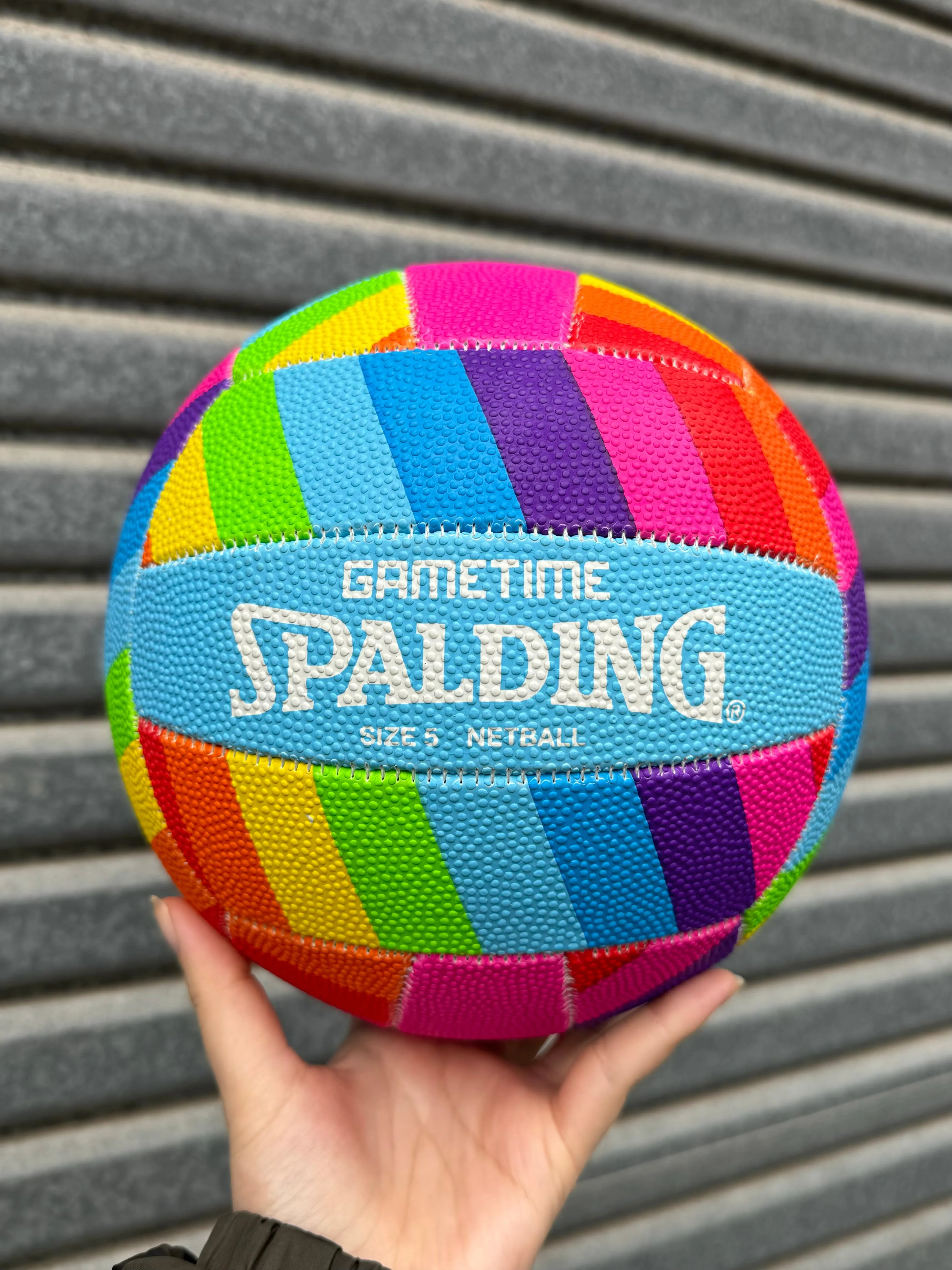 Personalised Spalding Rainbow Netball (SIZE 4, 5)