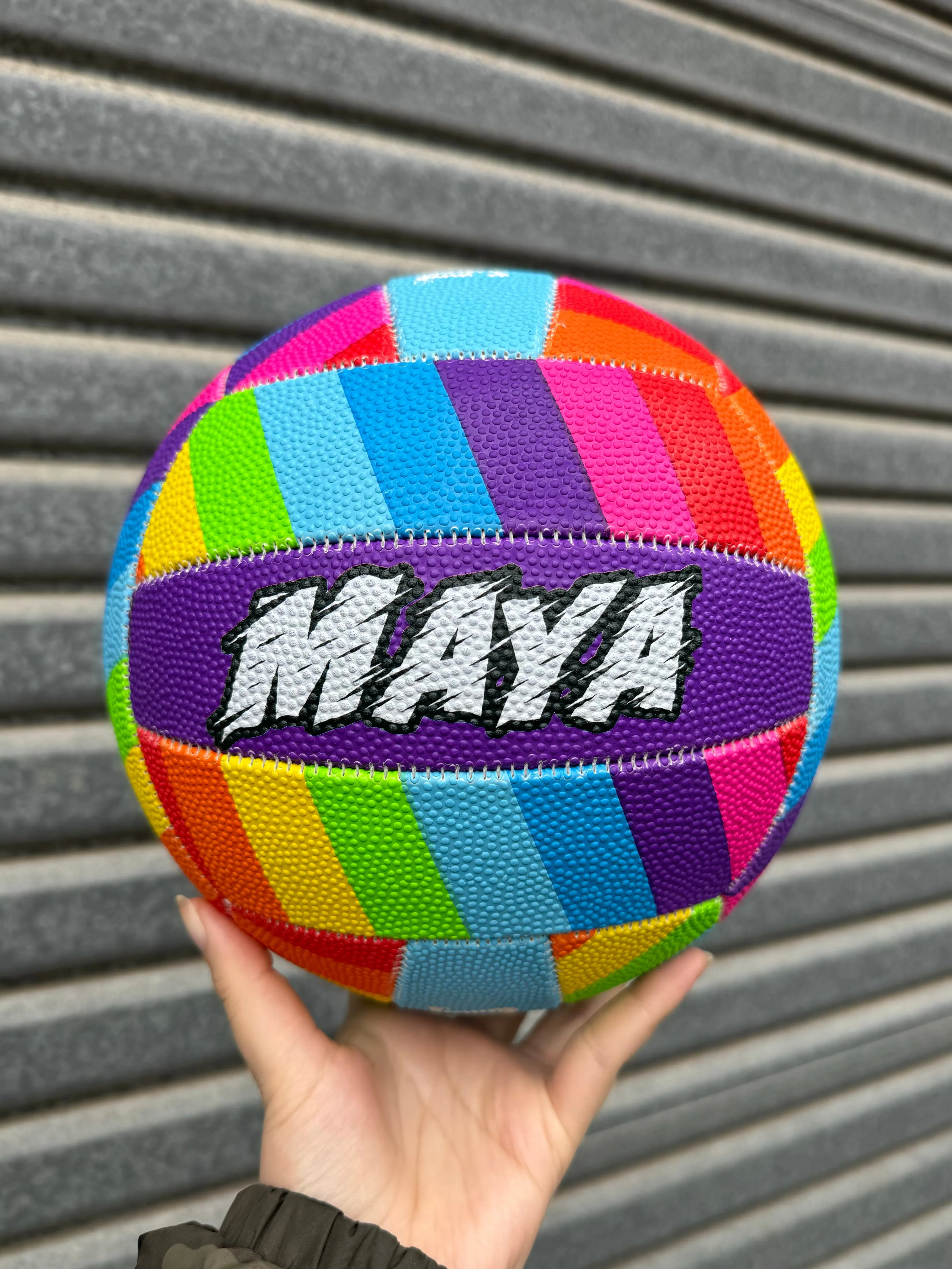 Personalised Spalding Rainbow Netball (SIZE 4, 5)