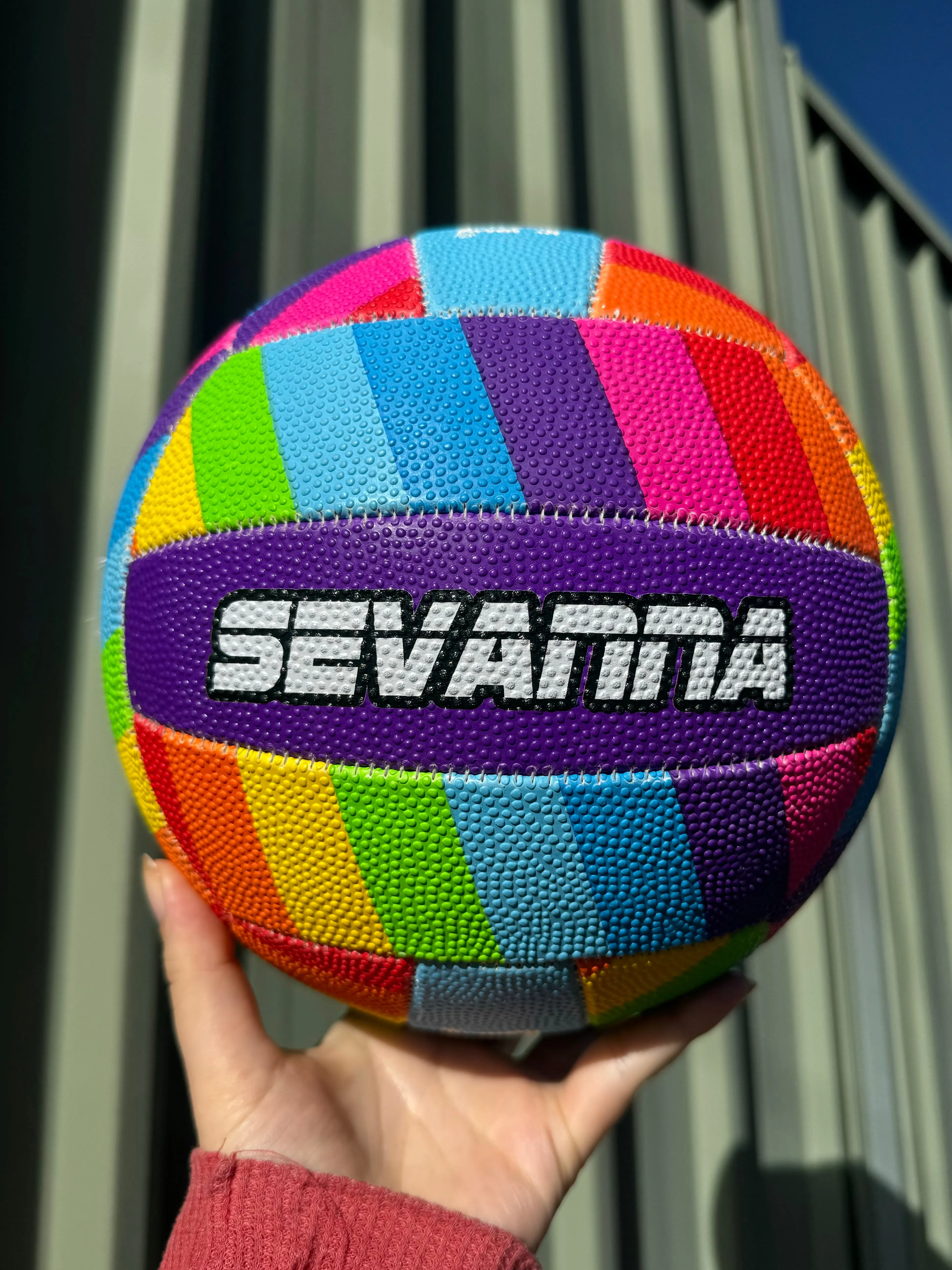 Personalised Spalding Rainbow Netball (SIZE 4, 5)