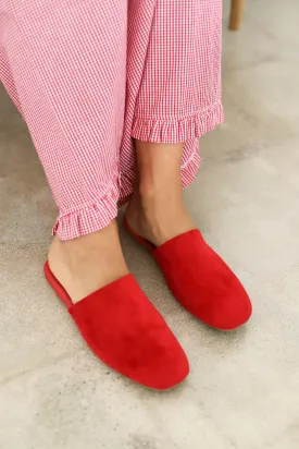 Red Velvet Pallenberg Mules