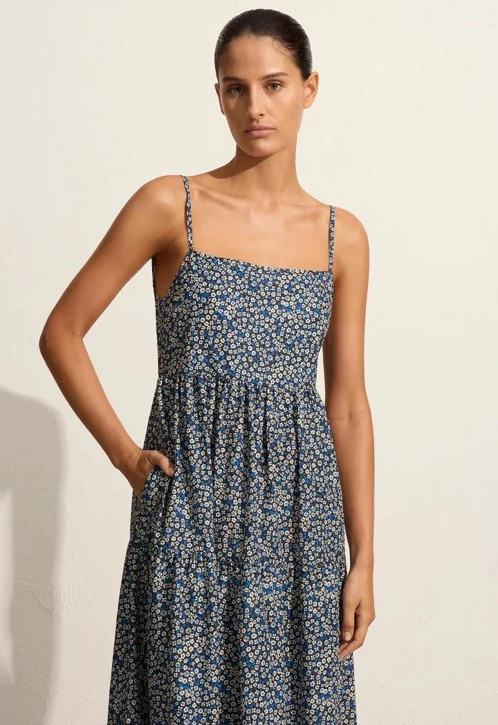 TIERED LOW BACK SUNDRESS - FORGET ME NOT