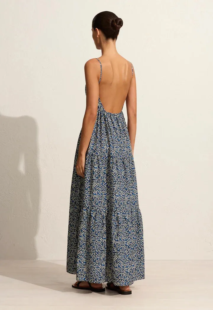 TIERED LOW BACK SUNDRESS - FORGET ME NOT