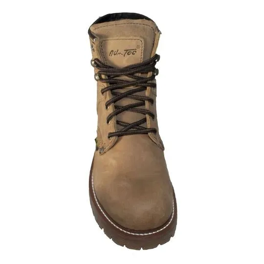 Women 6" Logger Brown Leather Boots